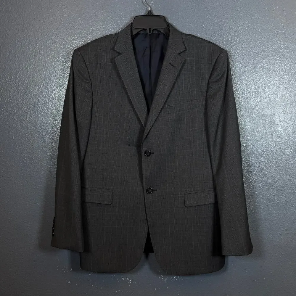 Ermenegildo Z Zegna 50 men’s gray wool blazer 2 dots suit jacket